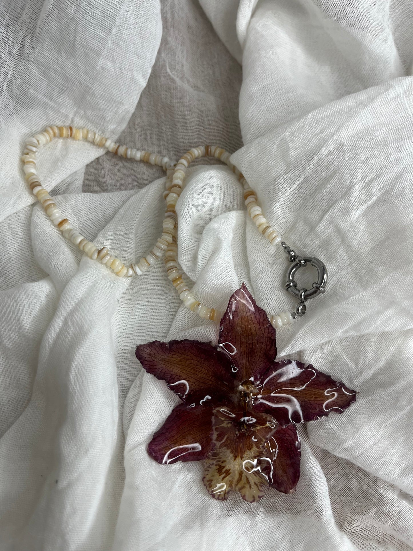 Collier Vanda heishi