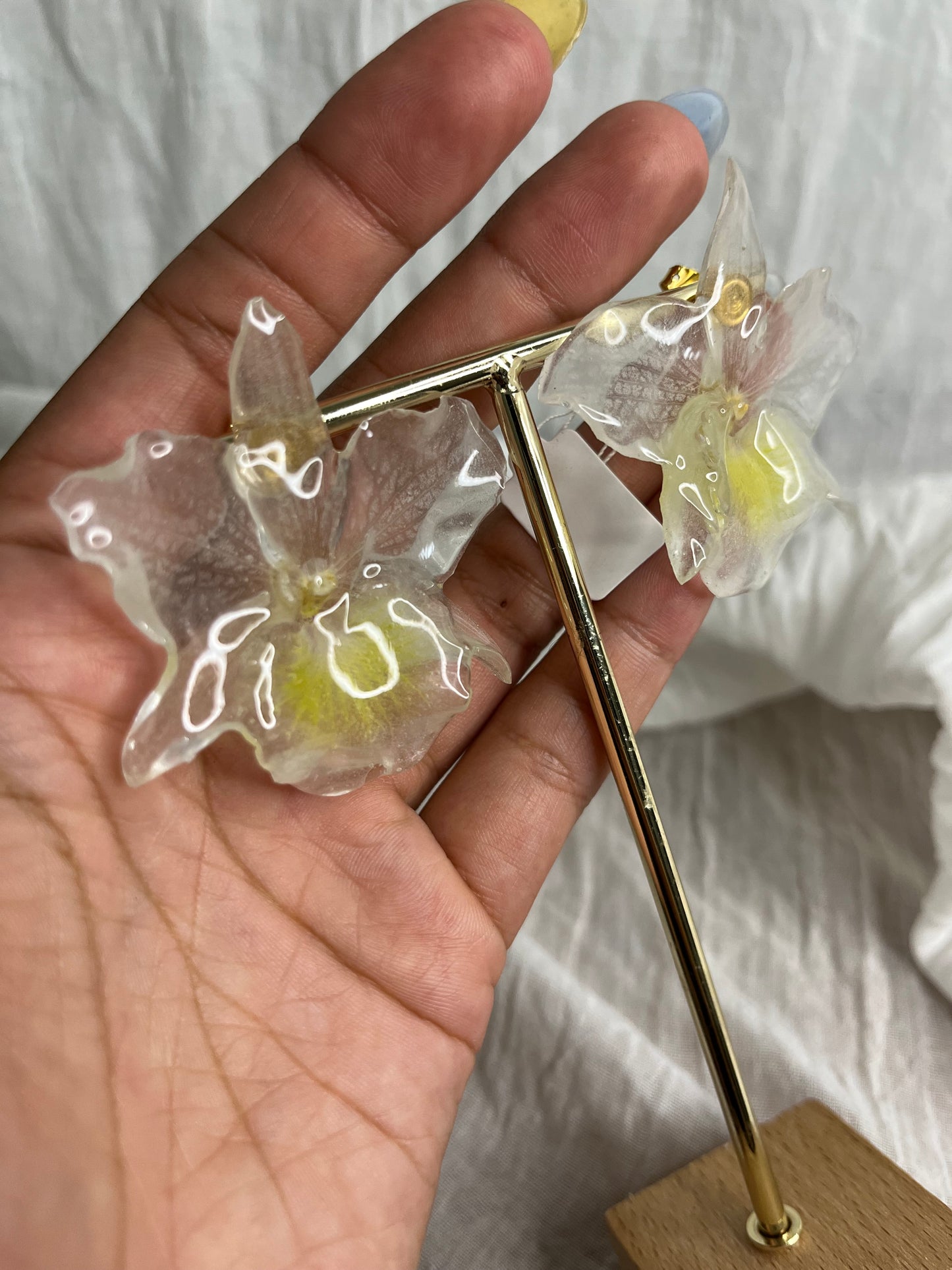 Boucle translucide jaune